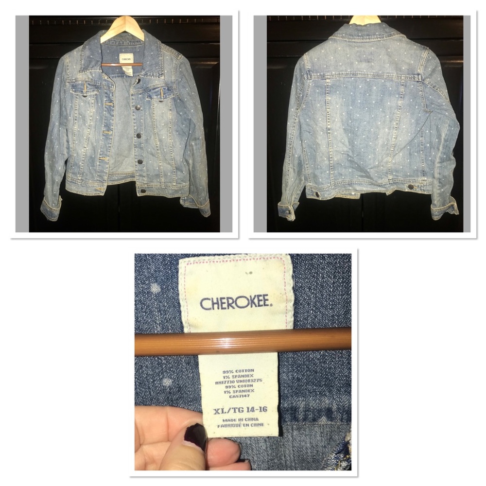 Jean jacket with light dots